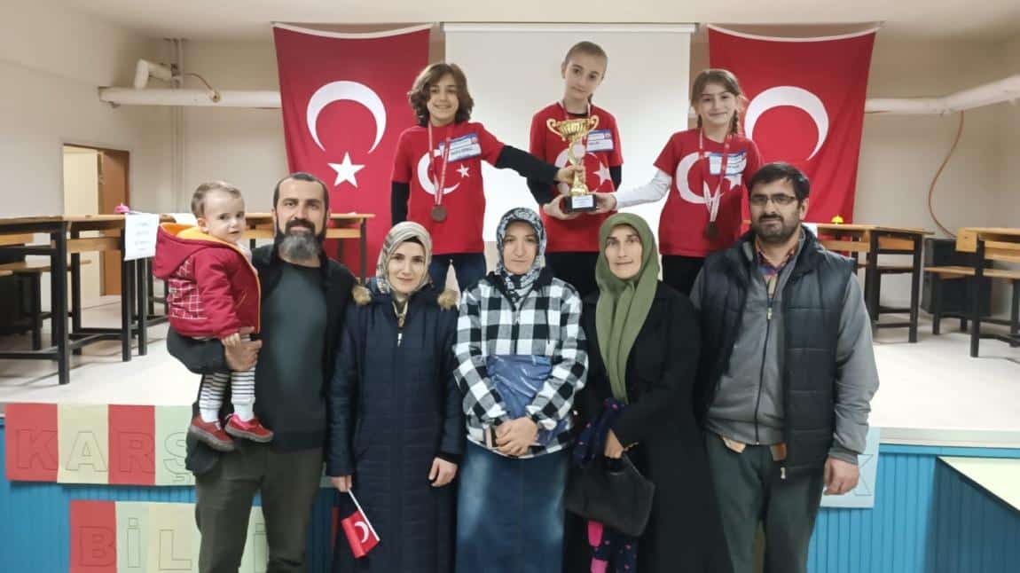 1. Köyler arası Matematik Bilgi Yarışmasında 1. Karşıköy Ortaokulu